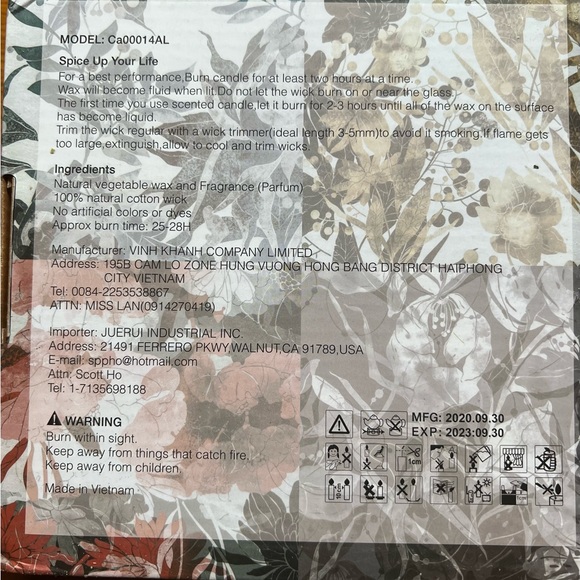 New scented of 4 candle set with natural ingredients the box is damaged - Picture 2 of 5